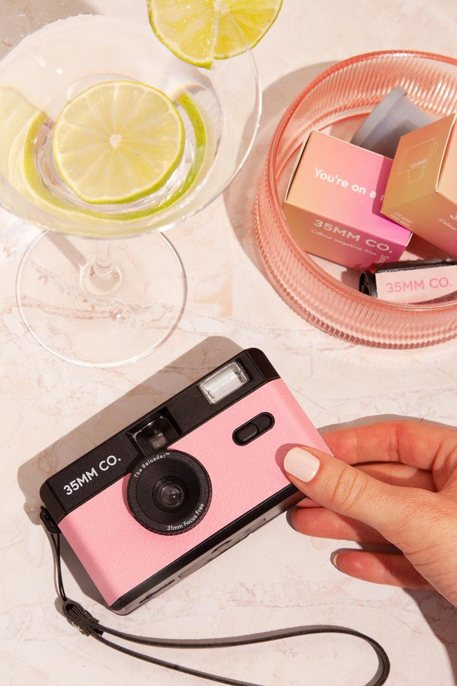 35mm Co The Reloader® Reusable Film Camera Dusty Pink