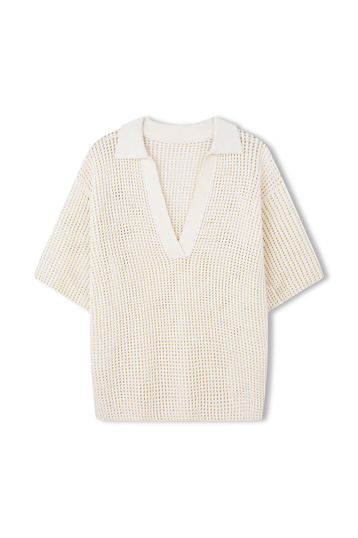 Zulu & Zephyr Milk Cotton Crochet Shirt