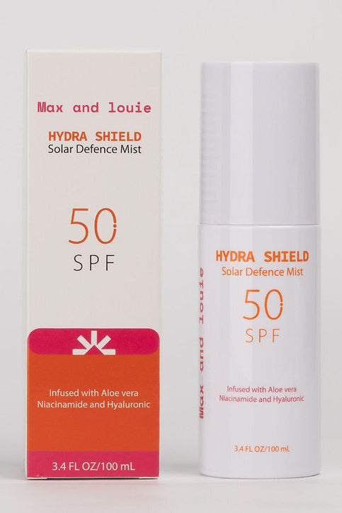 Max and Louie Hydra Shield SPF 50 Setting Spray
