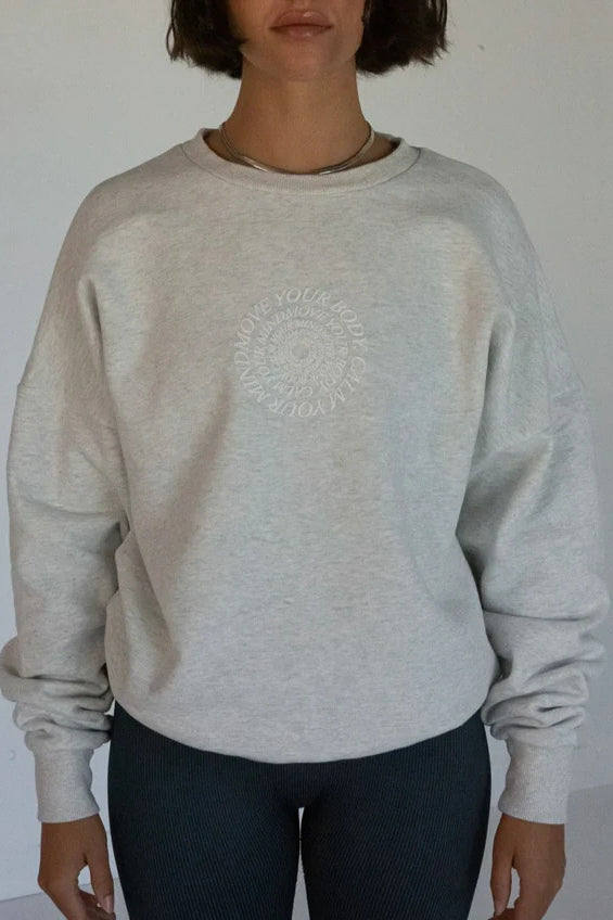 Pinky & Kamal Move Your Body Crewneck Grey