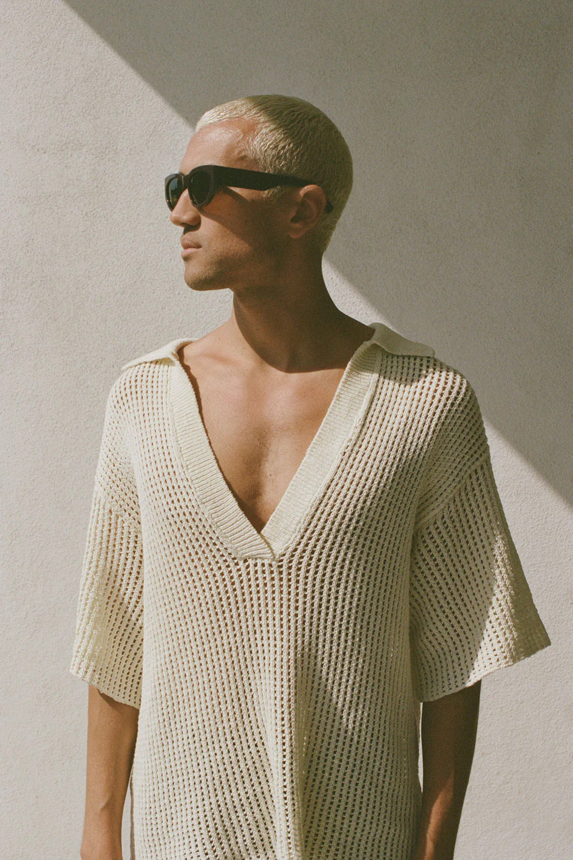 Zulu & Zephyr Milk Cotton Crochet Shirt