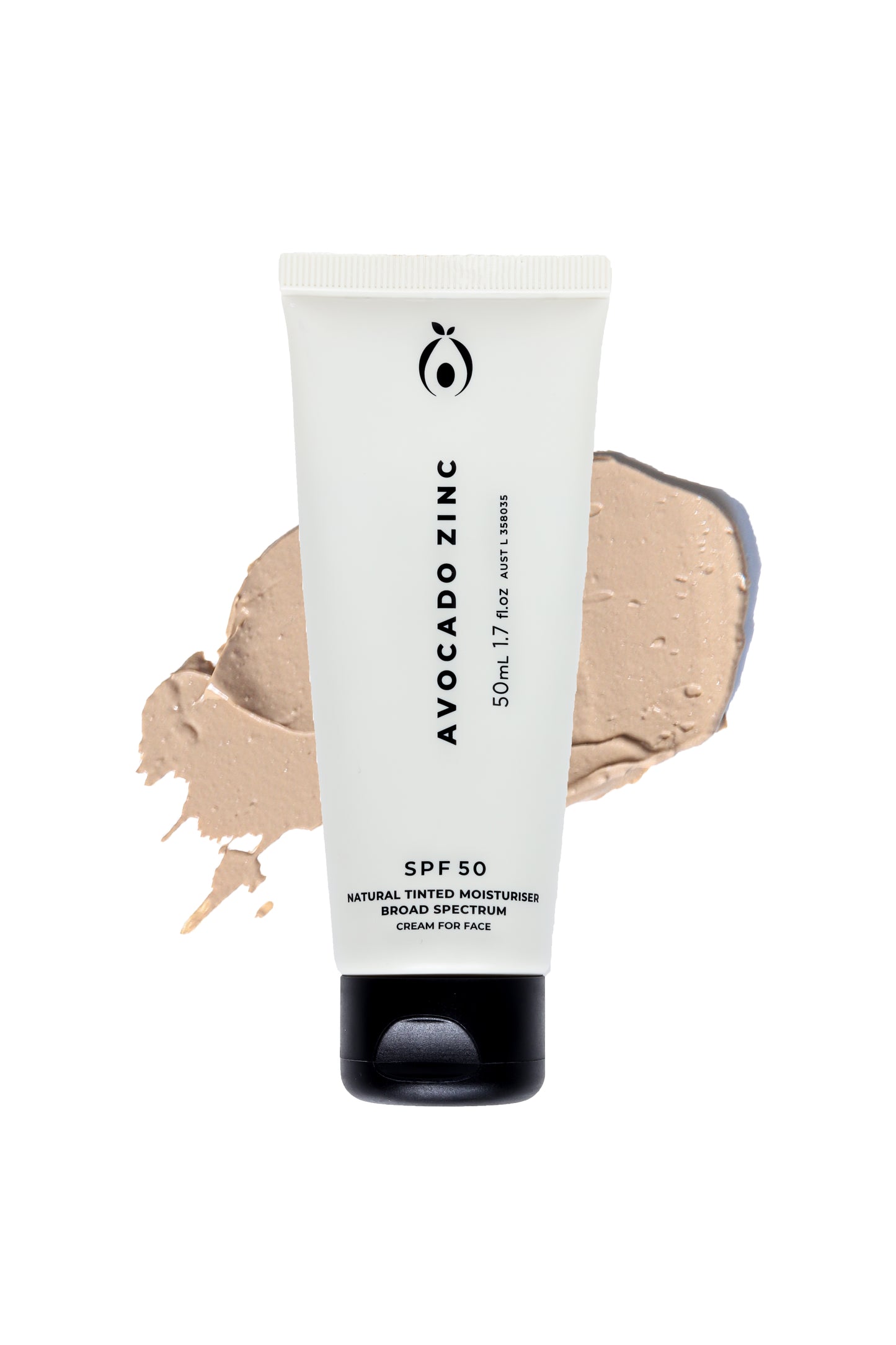 Avocado Zinc SPF 50 Natural Tinted Moisturiser
