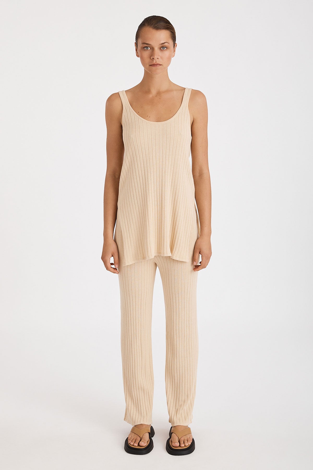 Zulu & Zephyr Knitted Cotton Rib Pant