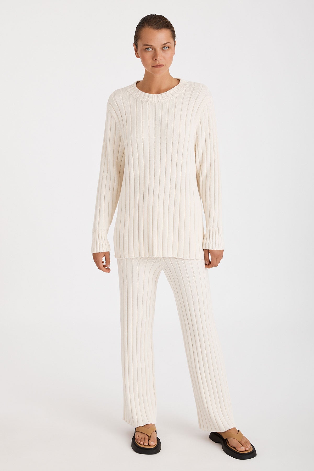 Zulu & Zephyr Cotton Thick Rib Knit Pant