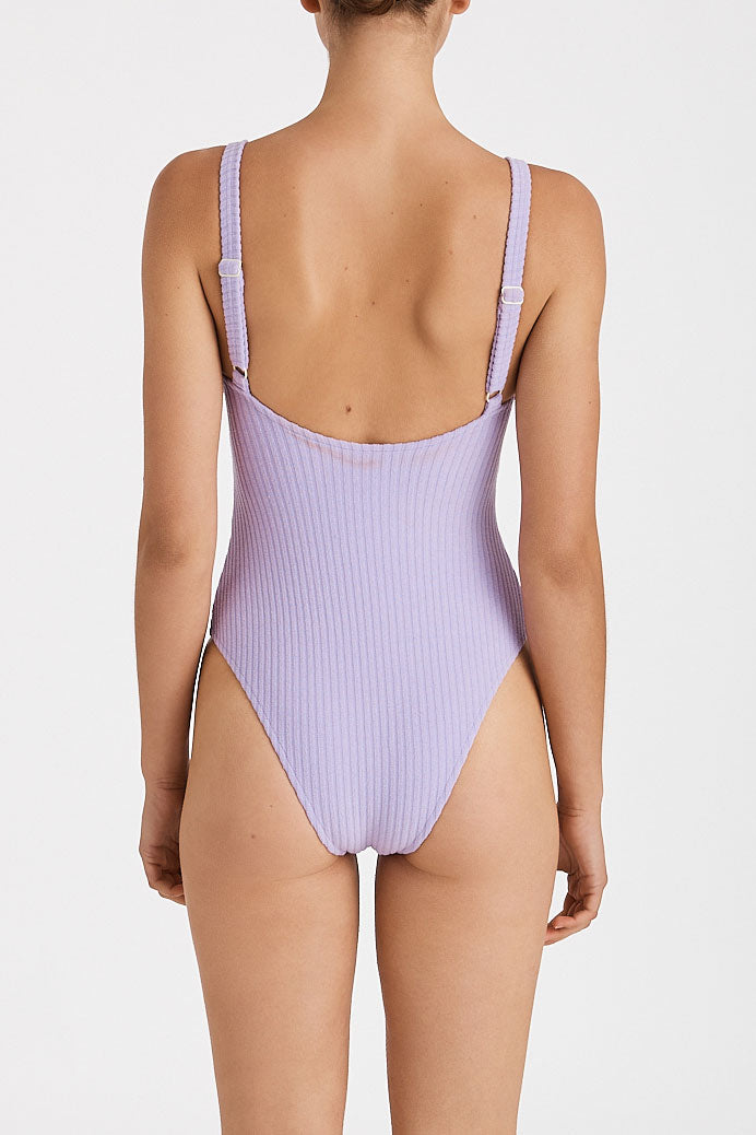 Zulu & Zephyr Lilac Cord Towelling One Piece