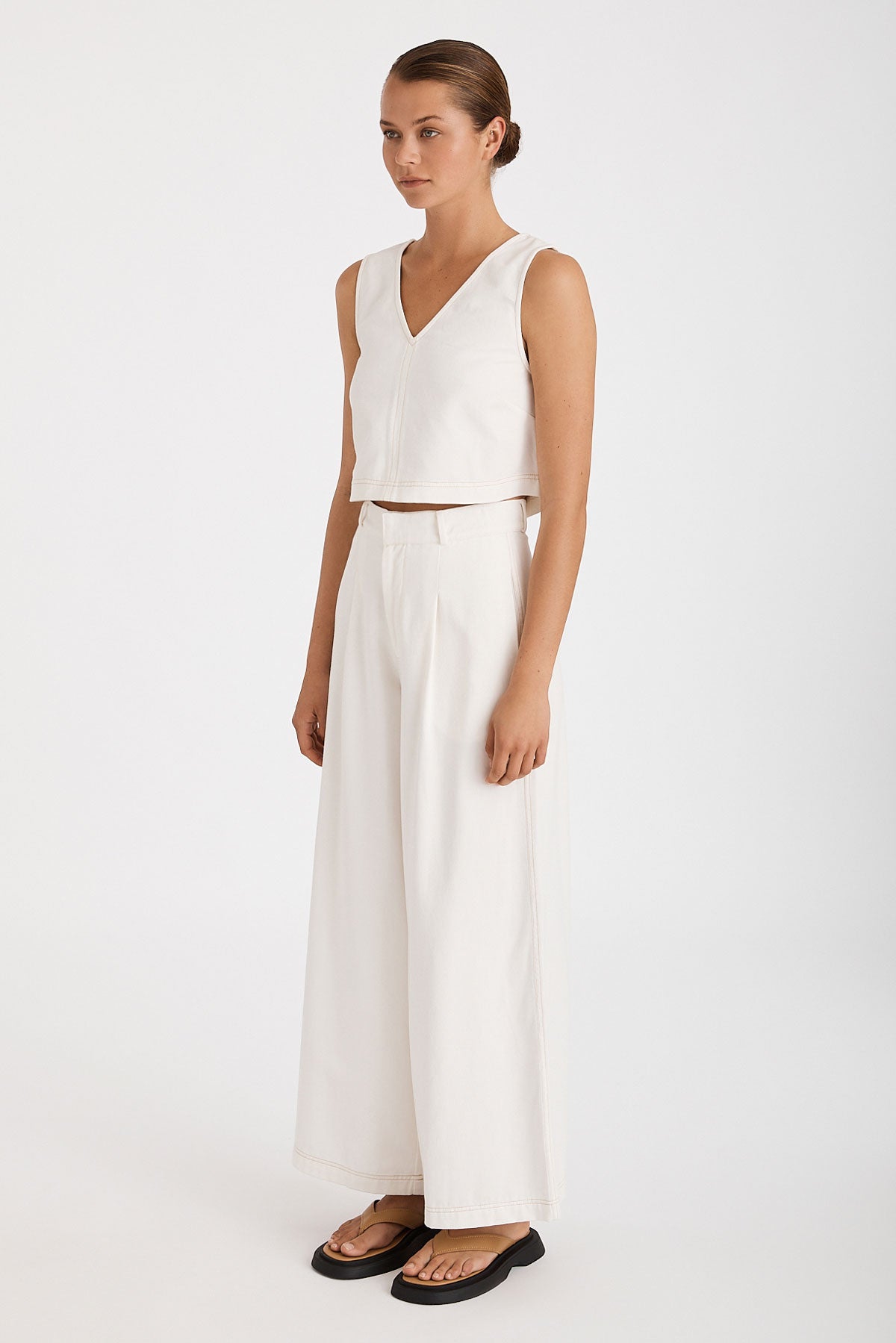 Zulu & Zephyr Organic Cotton Drill Utility Top Ivory