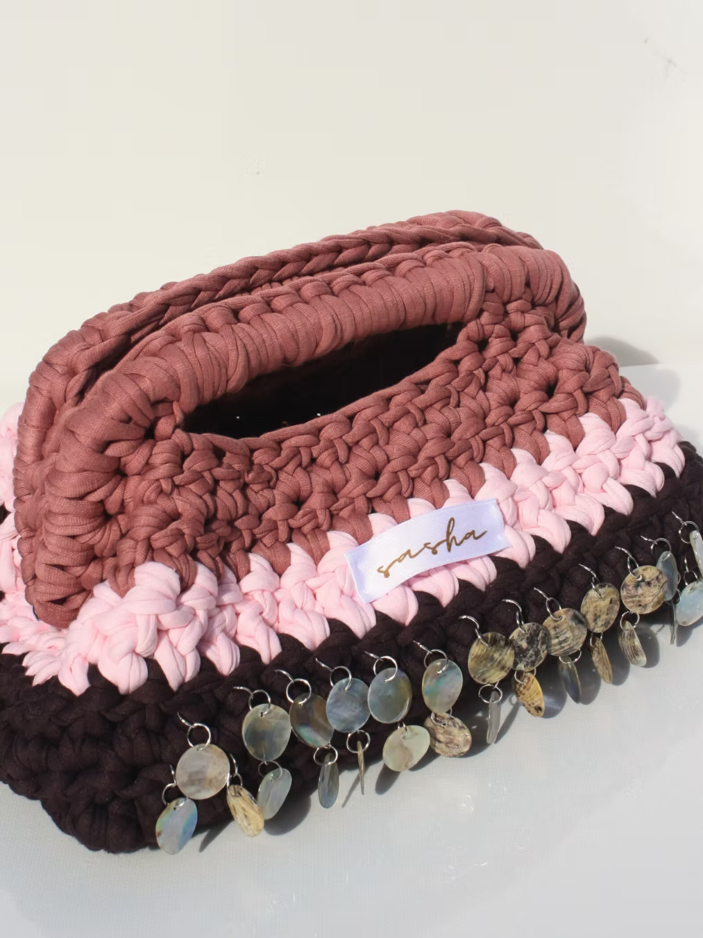 Sasha Made It Mulberry Embellished Clutch Large