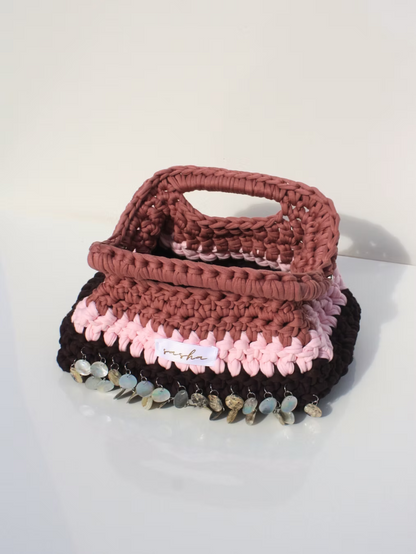 Sasha Made It Mulberry Embellished Clutch Large