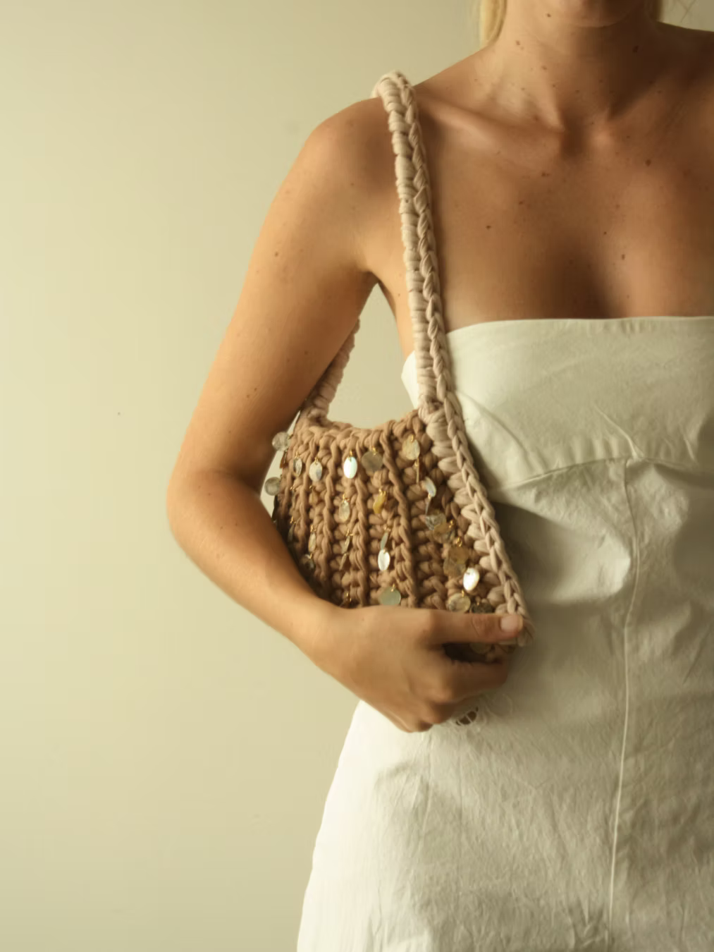 Sasha Made It Nougat Shoulder Bag