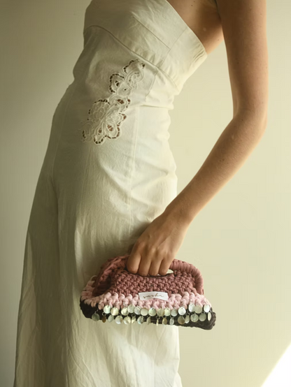 Sasha Made It Mulberry Embellished Clutch Large