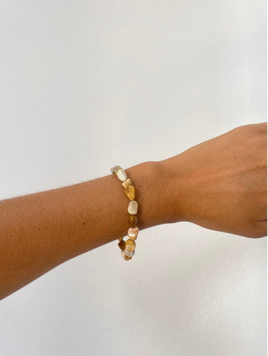 Sasha Made It Fossil Coral Gemstone Bracelet