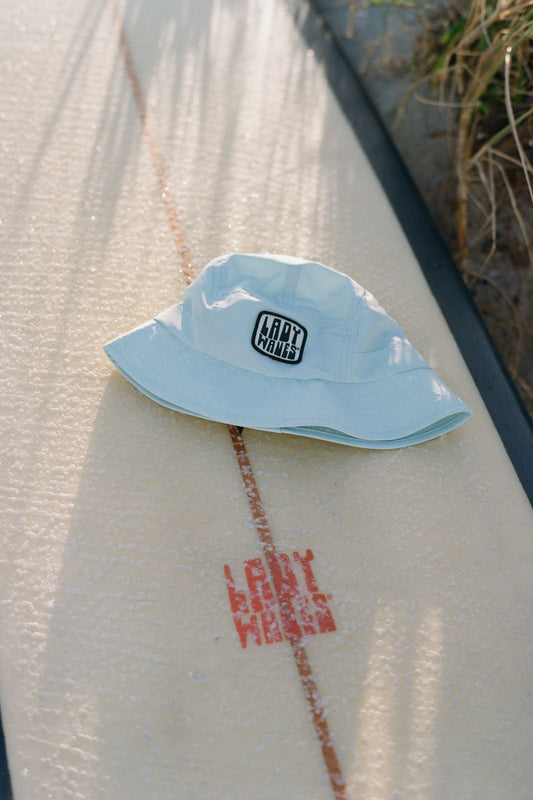 Lady Waves Classic Surf Bucket Hat - Baby Blue