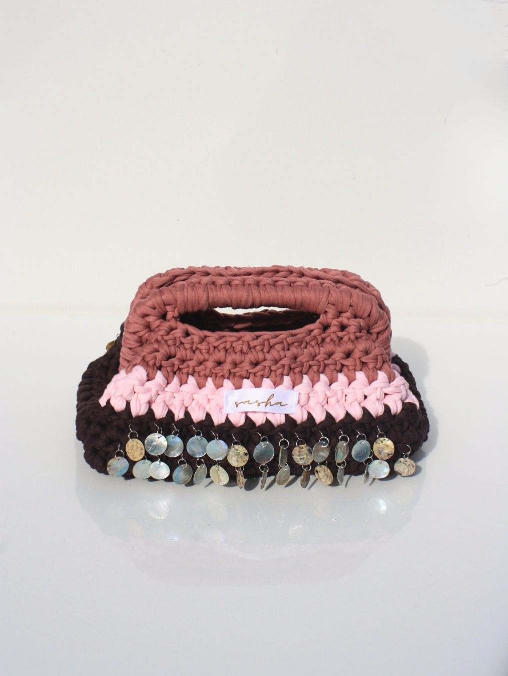 Sasha Made It Mulberry Embellished Clutch Large