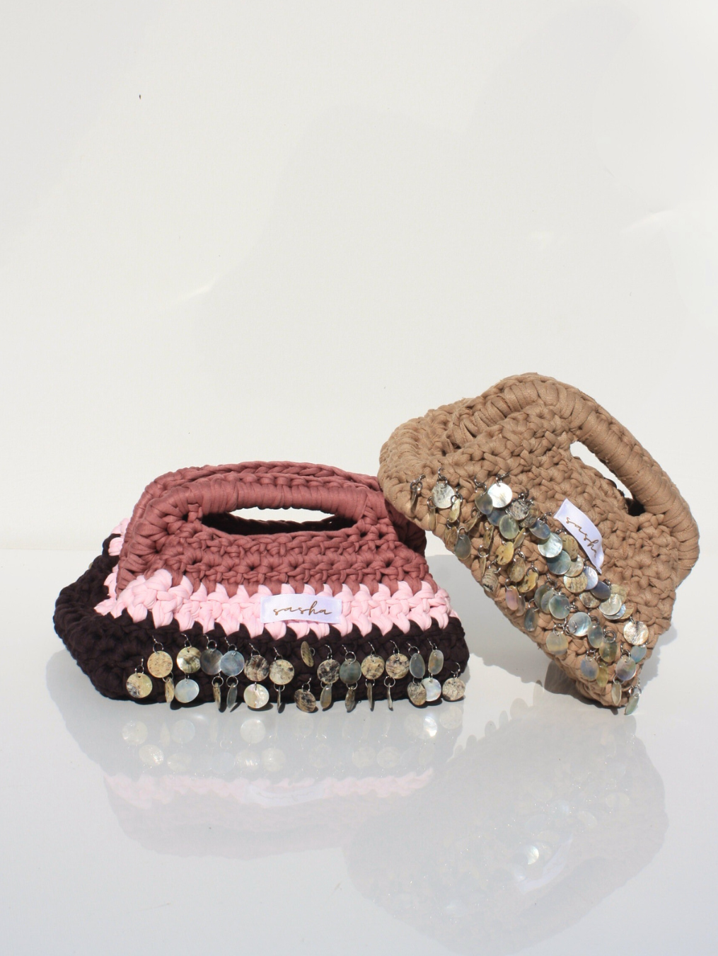 Sasha Made It Mulberry Embellished Clutch Large