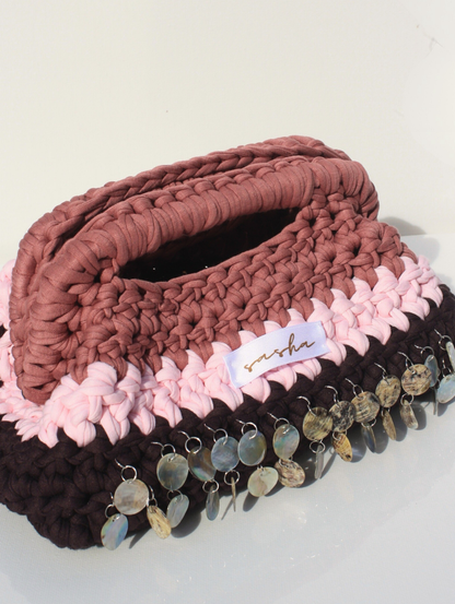 Sasha Made It Mulberry Embellished Clutch Large