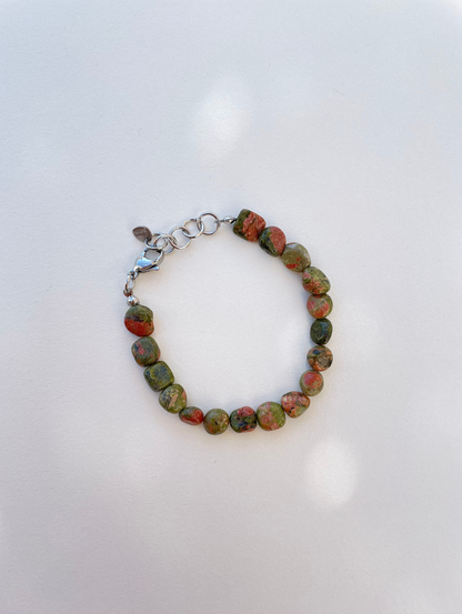 Sasha Made It Unakite Gemstone Bracelet