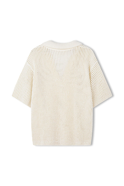 Zulu & Zephyr Milk Cotton Crochet Shirt
