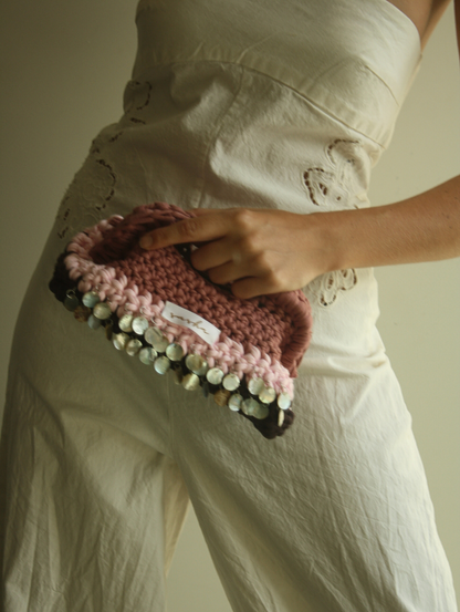 Sasha Made It Mulberry Embellished Clutch Large