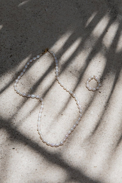Surf & Stone Pearl Necklace