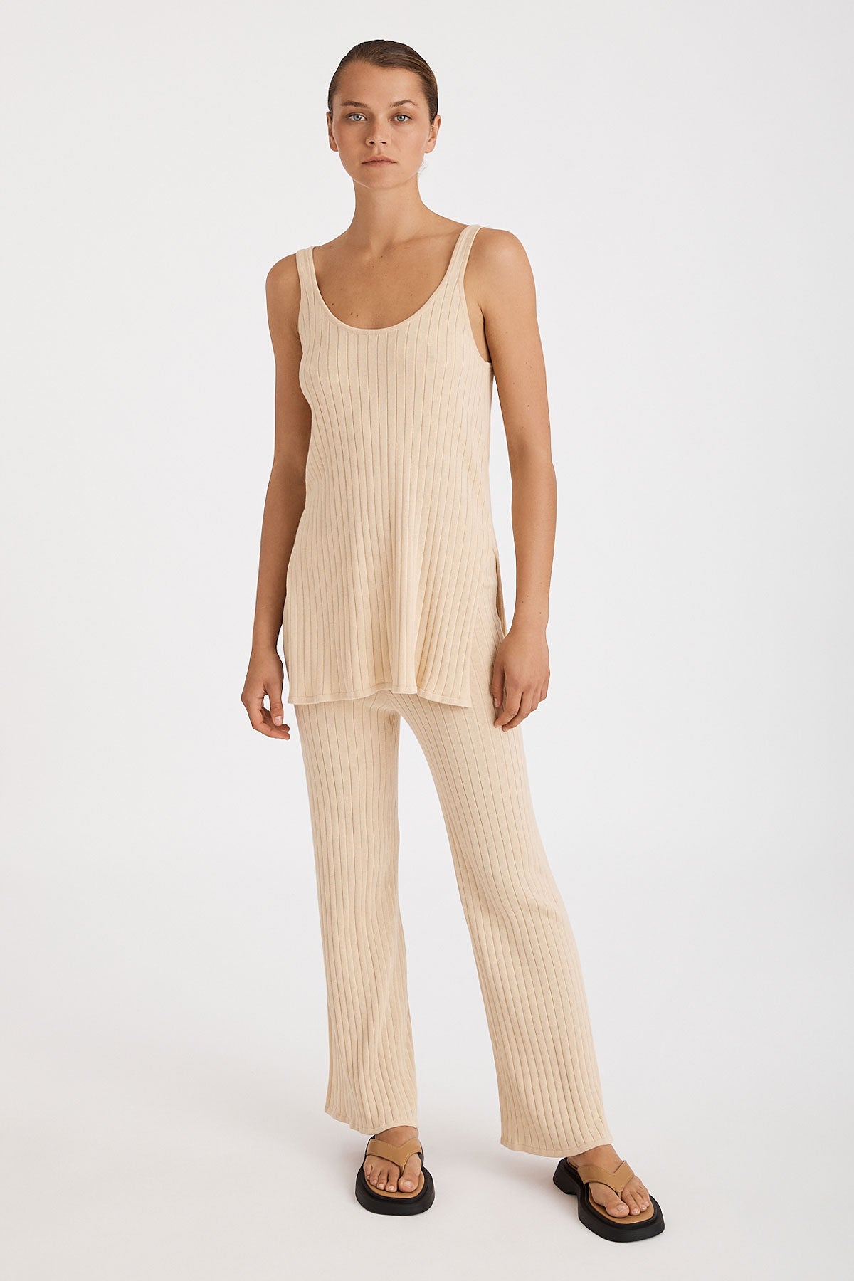 Zulu & Zephyr Knitted Cotton Rib Pant